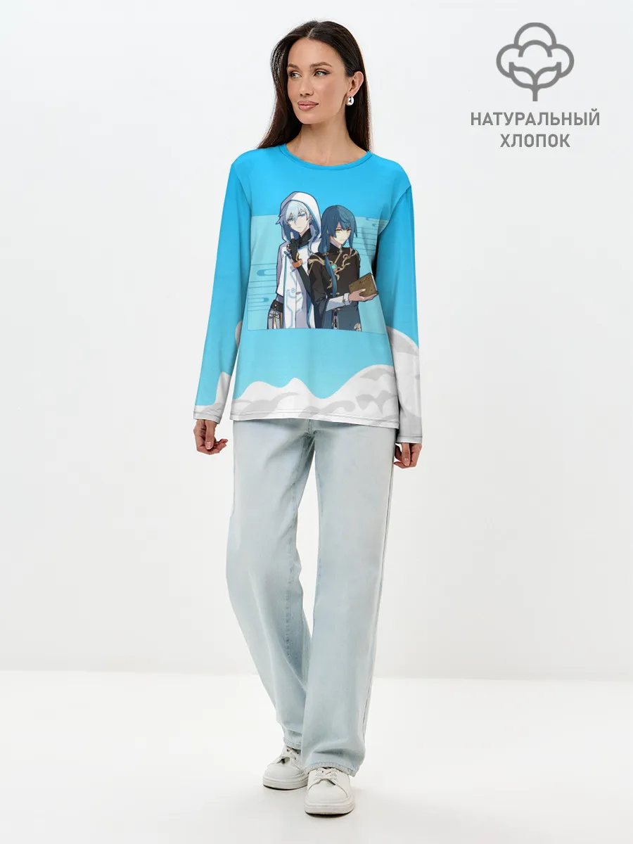 Лонгслив женский. Хлопок / Genshin Impact