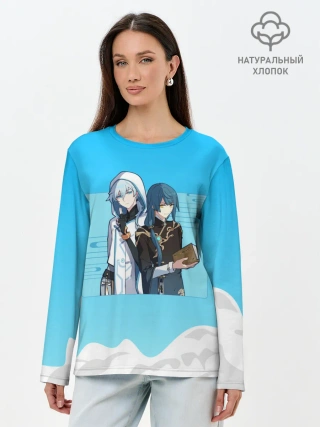 Лонгслив женский. Хлопок / Genshin Impact