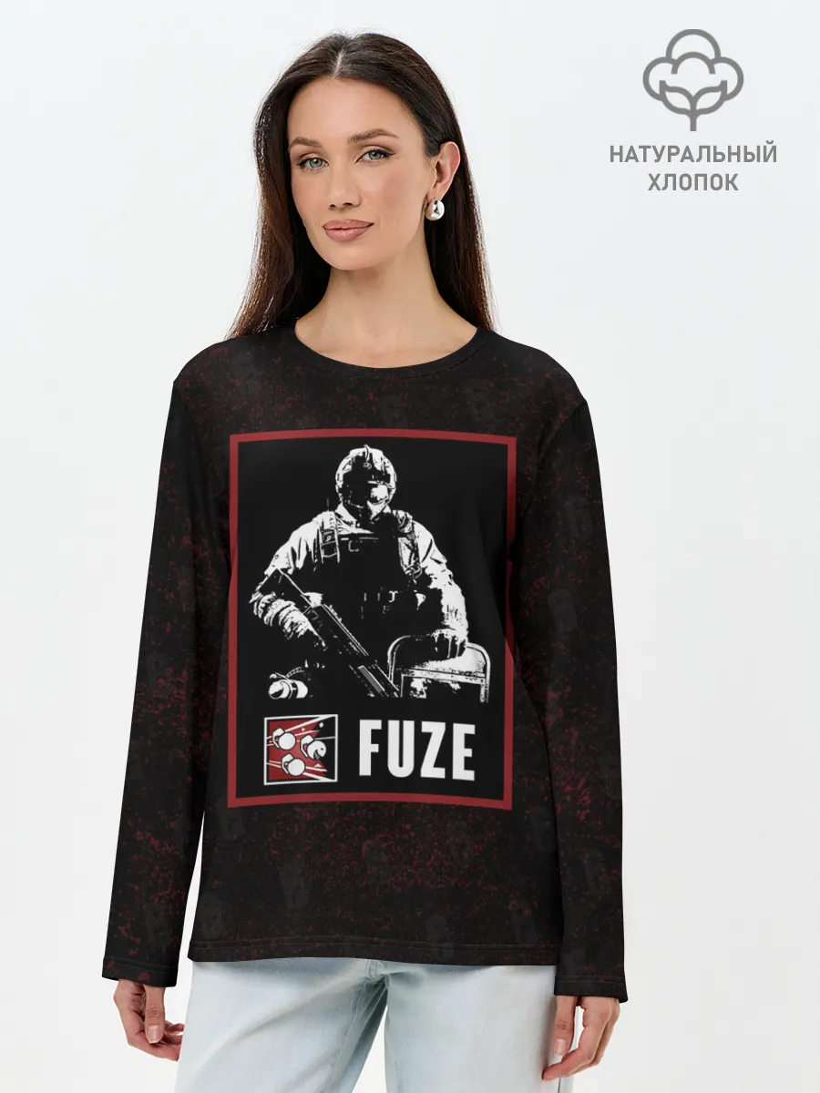 Лонгслив женский. Хлопок / Fuze
