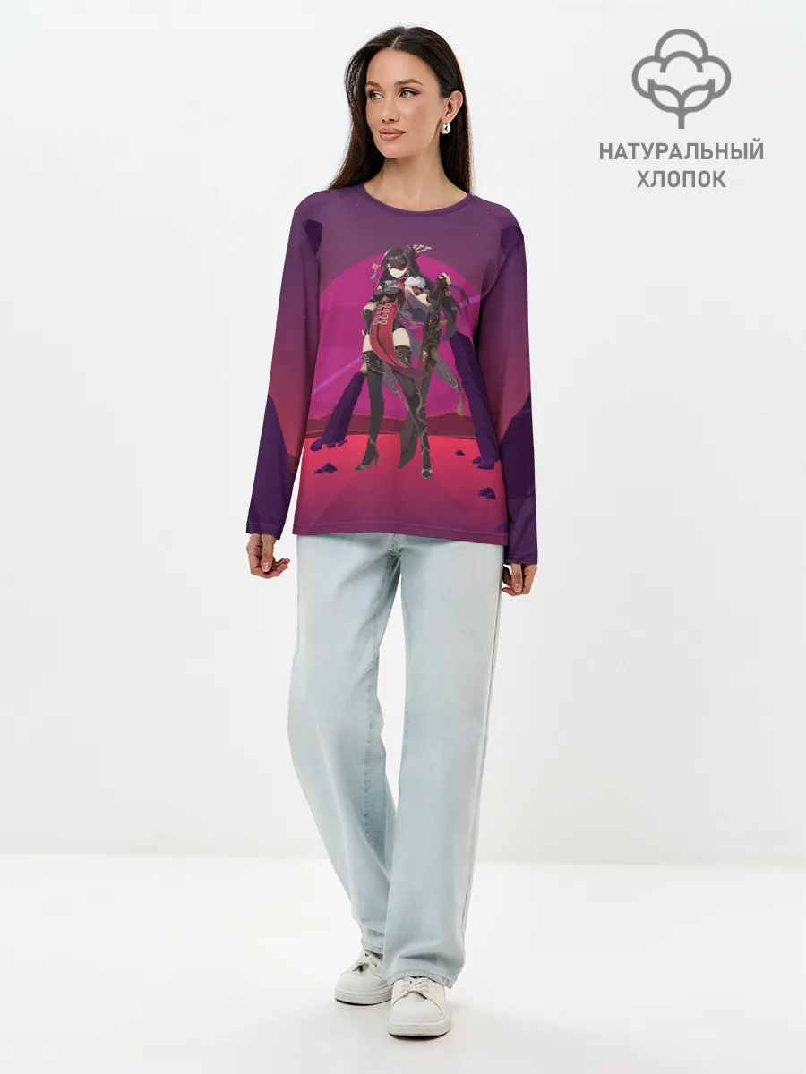 Лонгслив женский. Хлопок / Genshin Impact