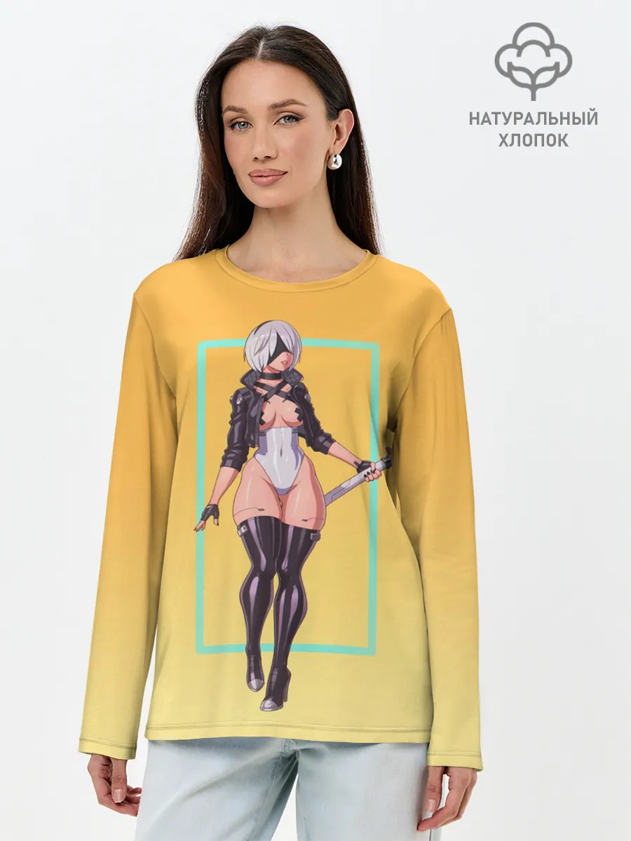 Лонгслив женский. Хлопок / Cyber 2b