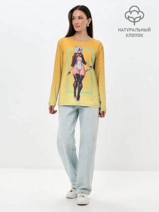Лонгслив женский. Хлопок / Cyber 2b