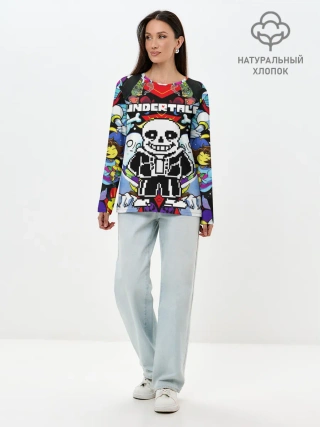 Лонгслив женский. Хлопок / UNDERTALE