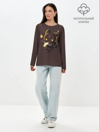 Лонгслив женский. Хлопок / Чомусуке