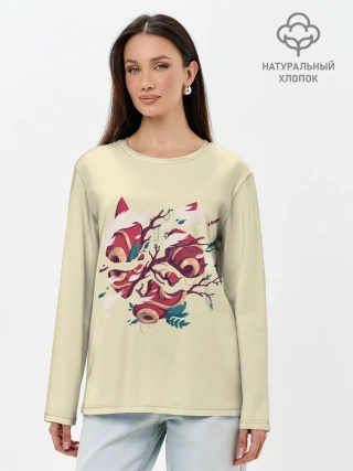 Лонгслив женский. Хлопок / Сердце Унесенные призраками