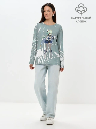 Лонгслив женский. Хлопок / Genshin Impact