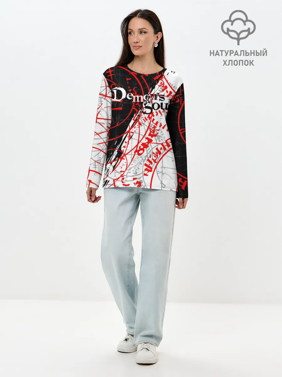 Лонгслив женский. Хлопок / DEMONS SOULS