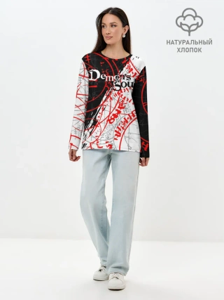 Лонгслив женский. Хлопок / DEMONS SOULS