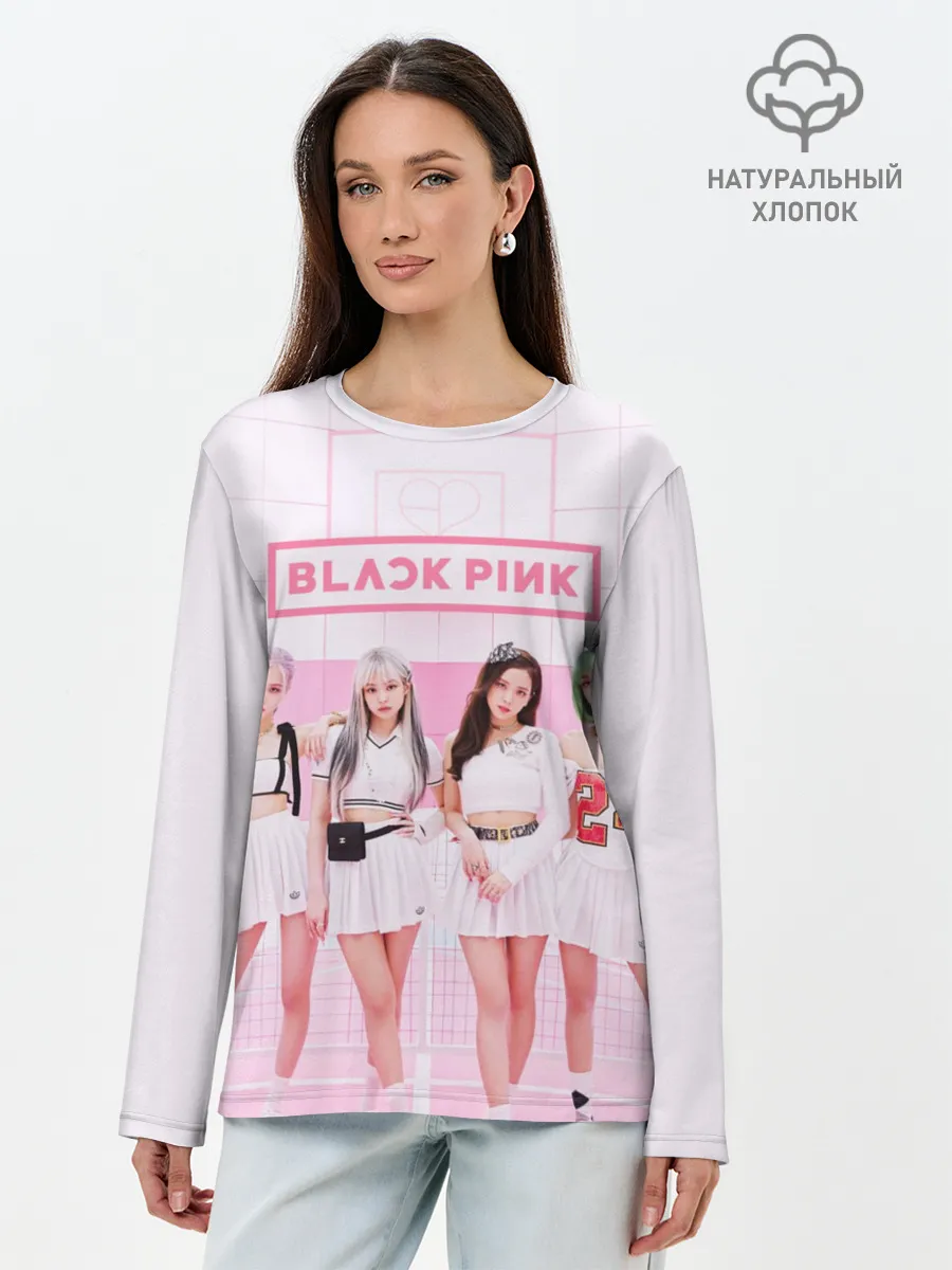 Лонгслив женский. Хлопок / BLACKPINK