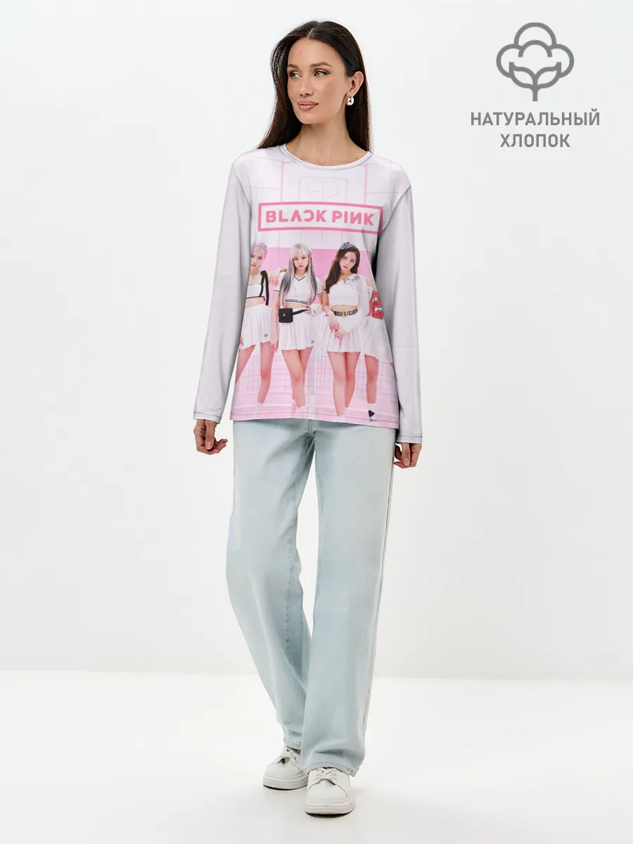 Лонгслив женский. Хлопок / BLACKPINK