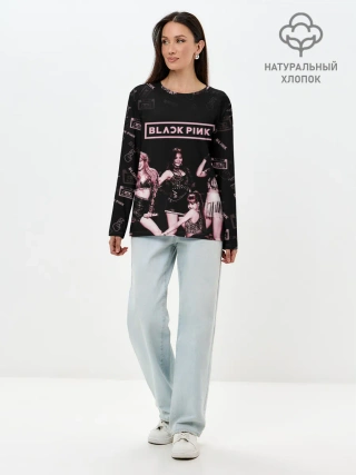 Лонгслив женский. Хлопок / BLACKPINK