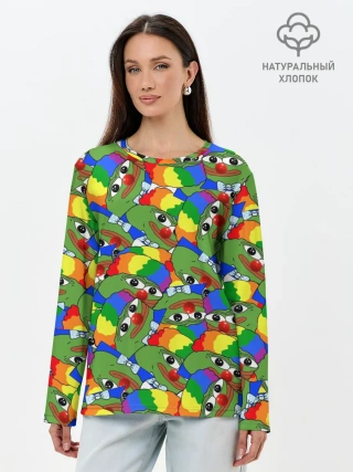 Лонгслив женский. Хлопок / ПЕПЕ КЛОУН