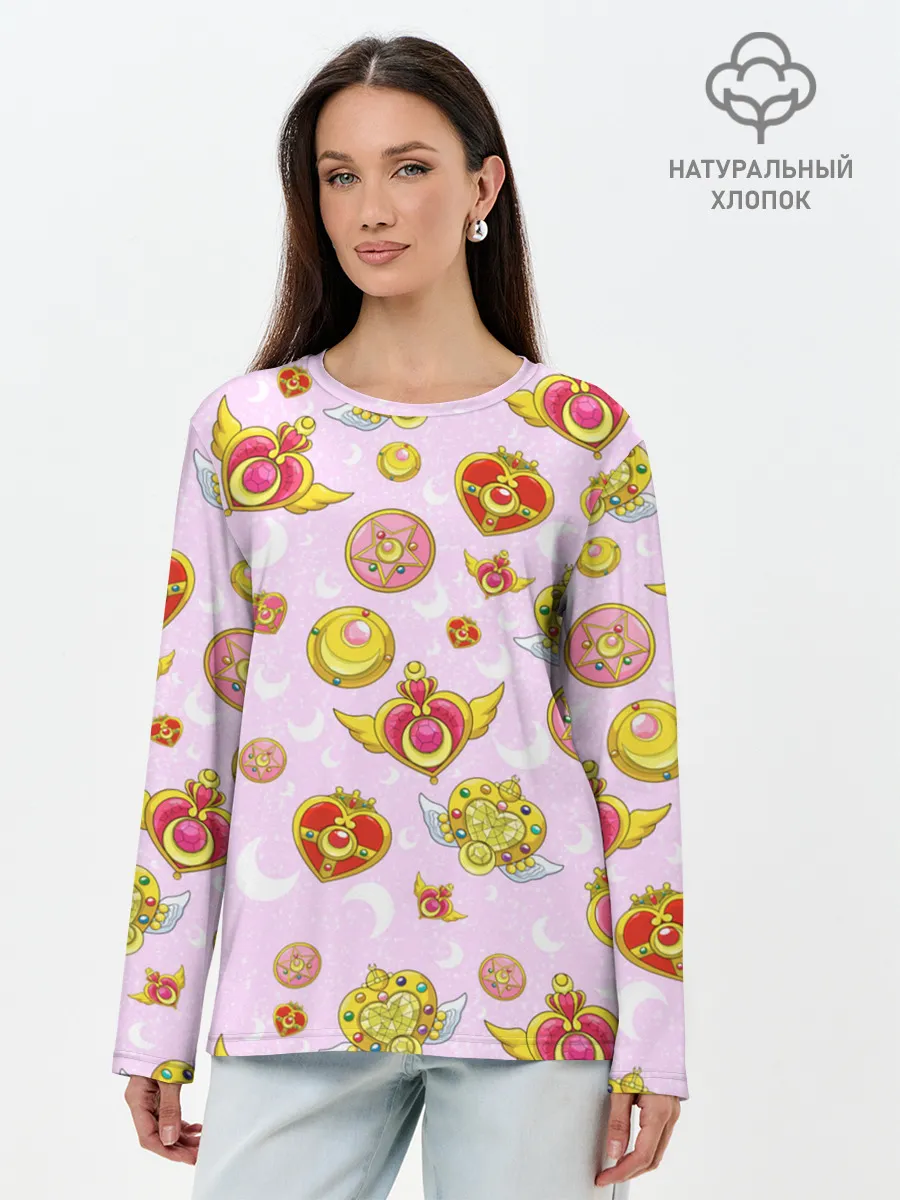 Лонгслив женский. Хлопок / Сейлор Мун