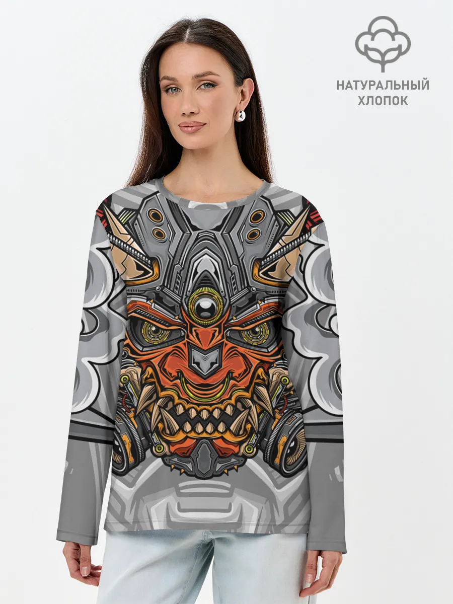Лонгслив женский. Хлопок / Cyber Samurai