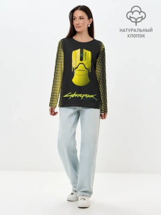 Лонгслив женский. Хлопок / cyberpunk 2077