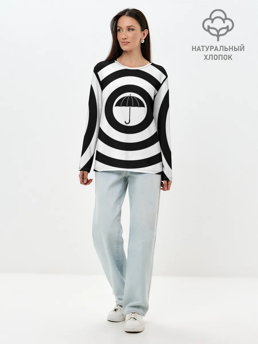Лонгслив женский. Хлопок / Узор Академия Амбрелла