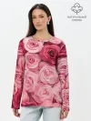Лонгслив женский. Хлопок / Розовые Розы