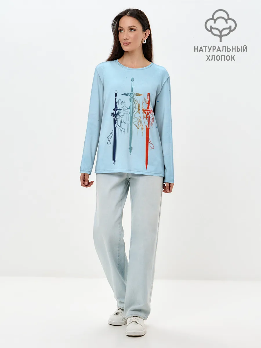 Лонгслив женский. Хлопок / Sword Art Online