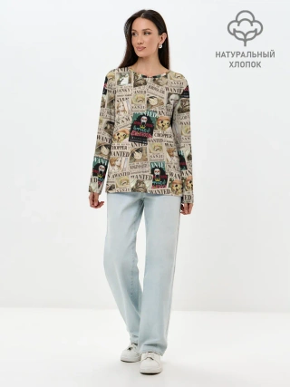 Лонгслив женский. Хлопок / Ван пис