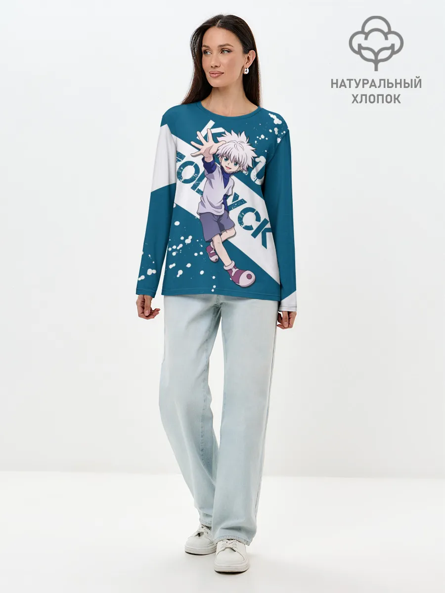 Лонгслив женский. Хлопок / Киллуа Золдик