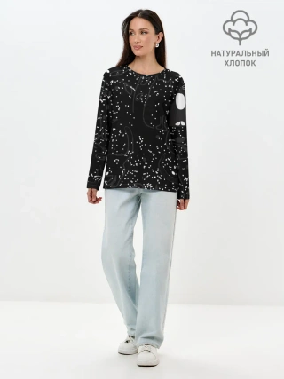 Лонгслив женский. Хлопок / Кис-Кис