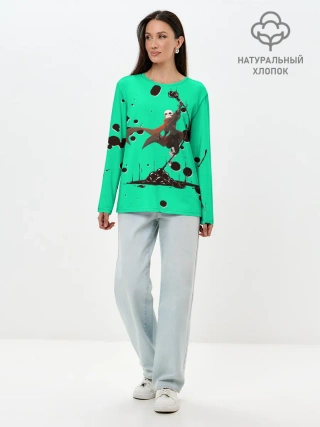 Лонгслив женский. Хлопок / Undertale