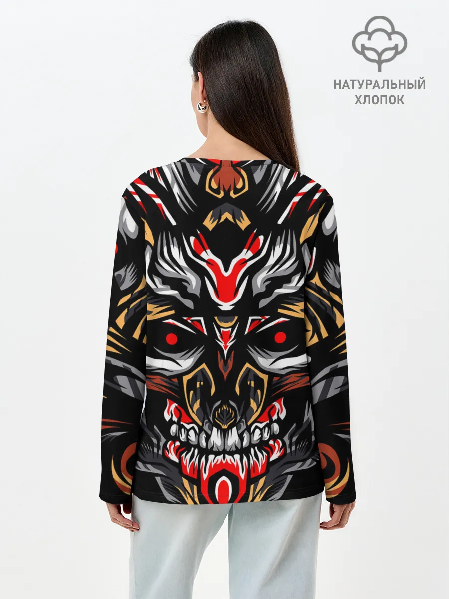 Лонгслив женский. Хлопок / Dark Knight