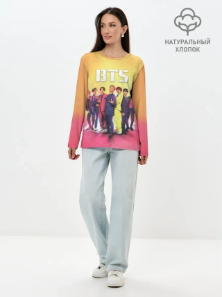 Лонгслив женский. Хлопок / BTS
