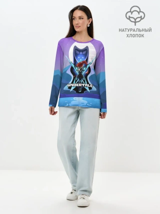 Лонгслив женский. Хлопок / Undertale