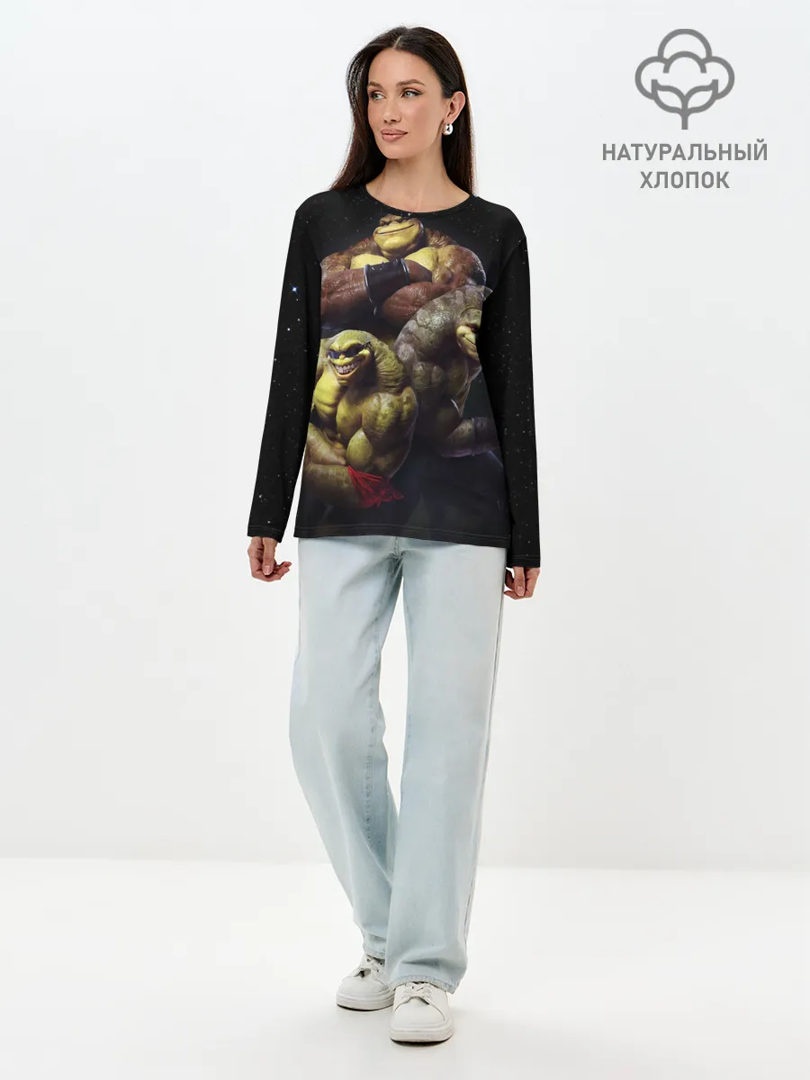 Лонгслив женский. Хлопок / Battletoads