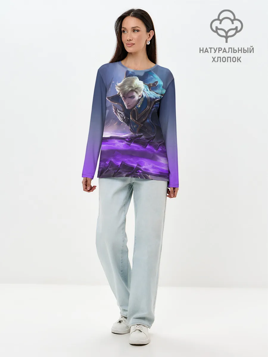 Лонгслив женский. Хлопок / Алукард - Mobile Legends