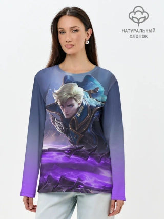 Лонгслив женский. Хлопок / Алукард - Mobile Legends
