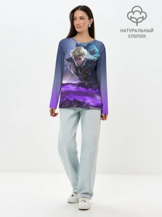 Лонгслив женский. Хлопок / Алукард - Mobile Legends