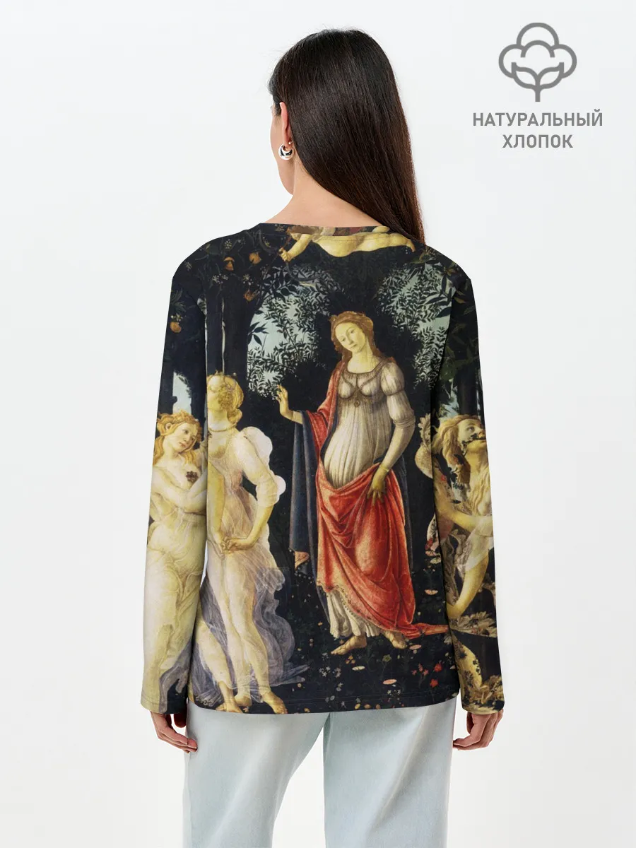Лонгслив женский. Хлопок / весна боттичелли