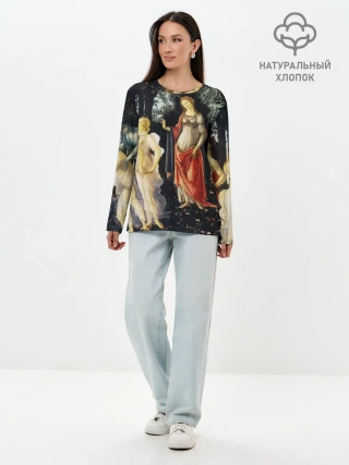 Лонгслив женский. Хлопок / весна боттичелли