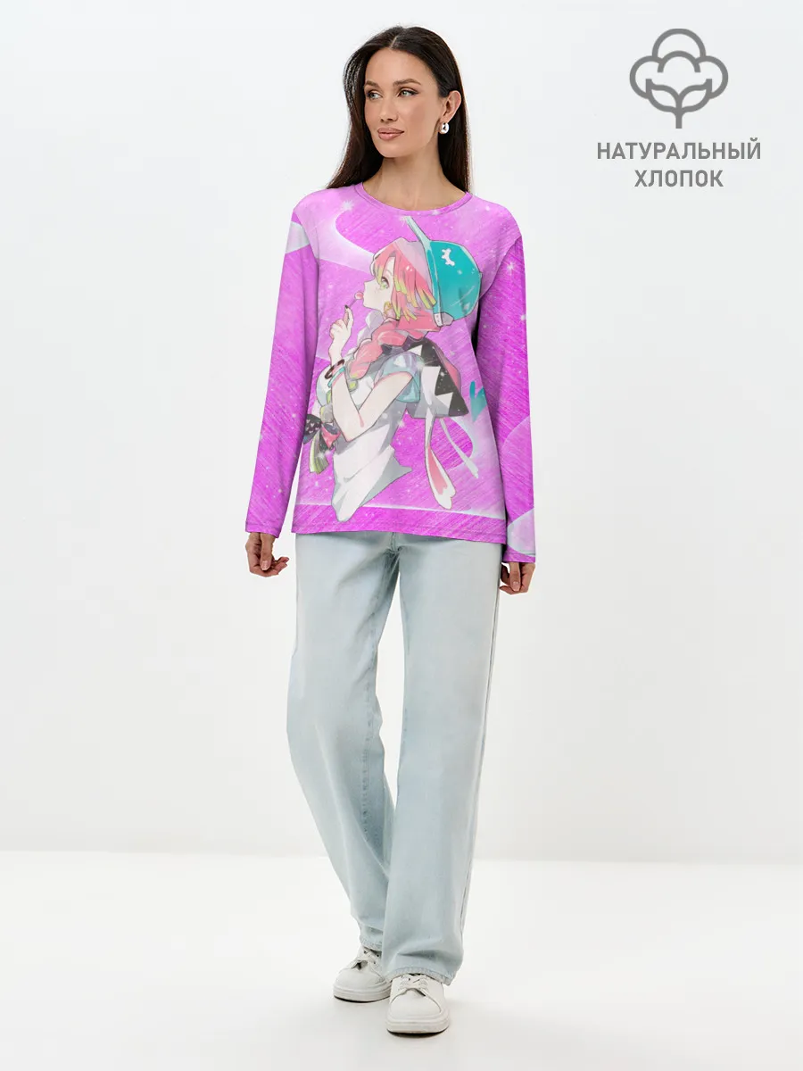 Лонгслив женский. Хлопок / Мицури Канродзи