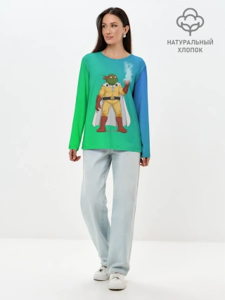 Лонгслив женский. Хлопок / Сайтама | One Punch Man