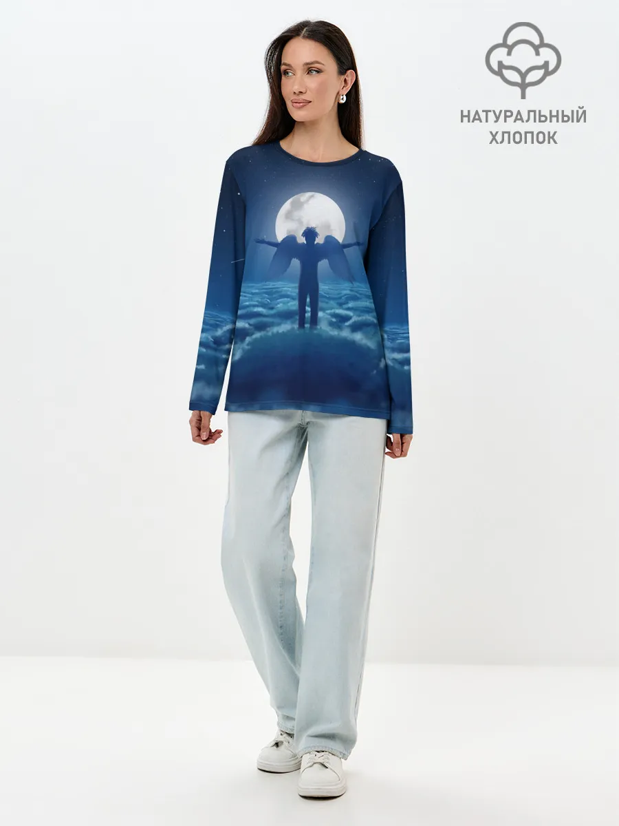 Лонгслив женский. Хлопок / Ангел