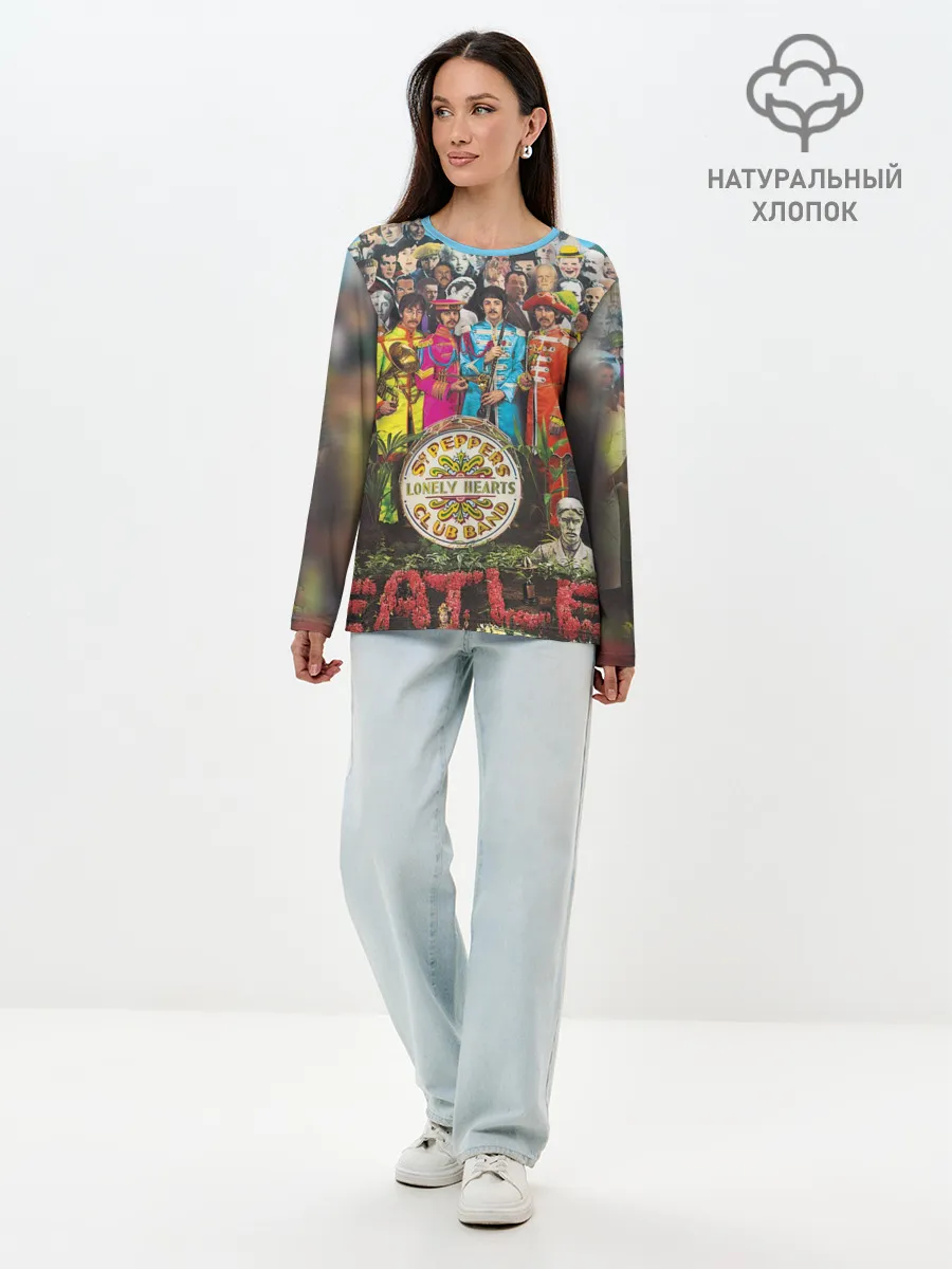 Лонгслив женский. Хлопок / THE BEATLES