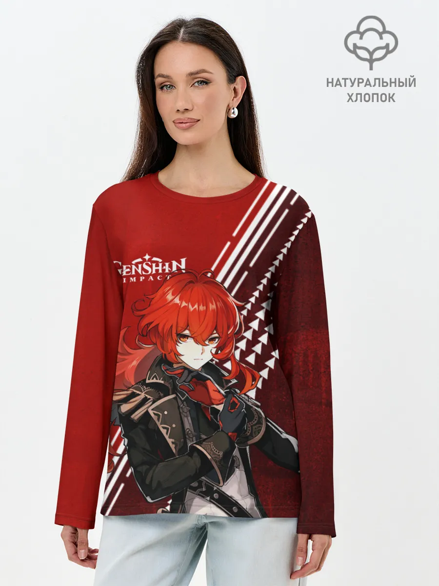 Лонгслив женский. Хлопок / Genshin Impact