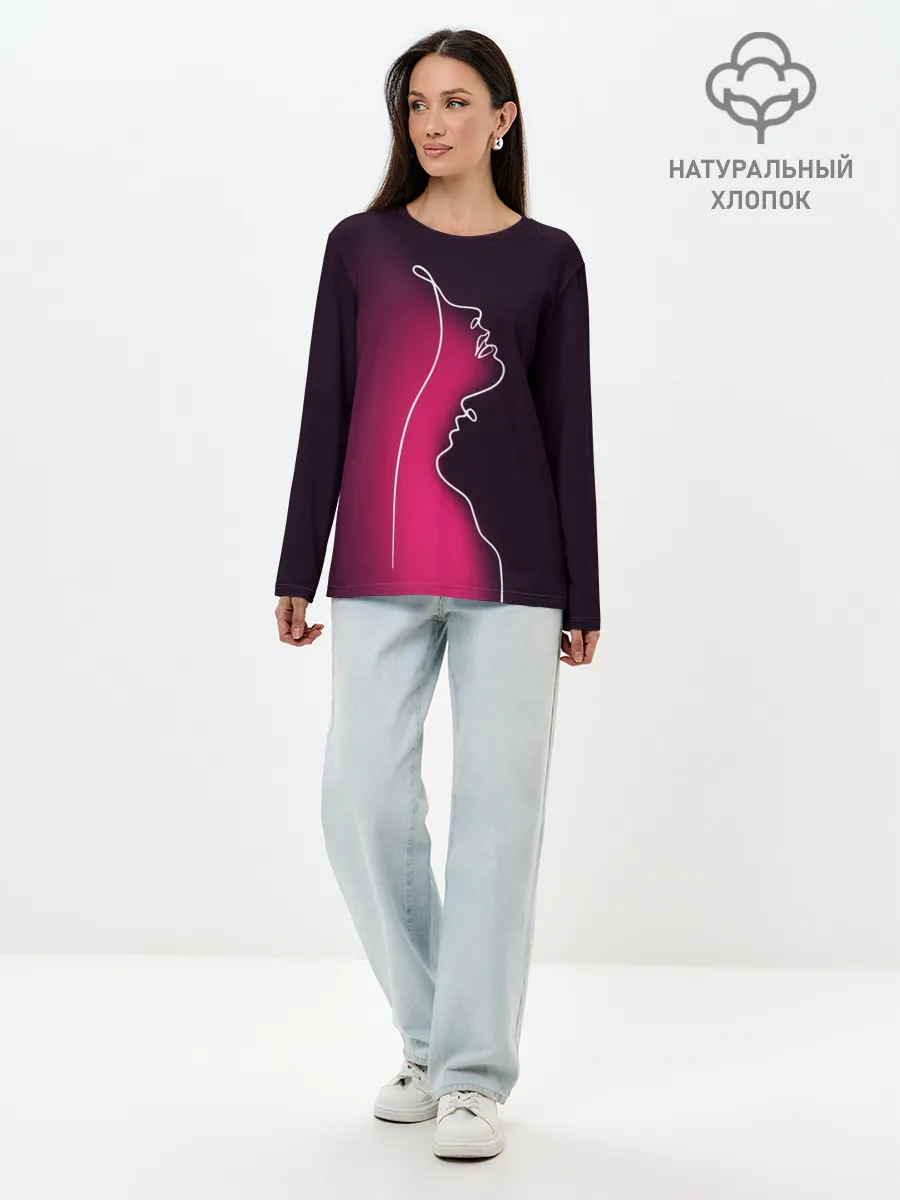 Лонгслив женский. Хлопок / Love