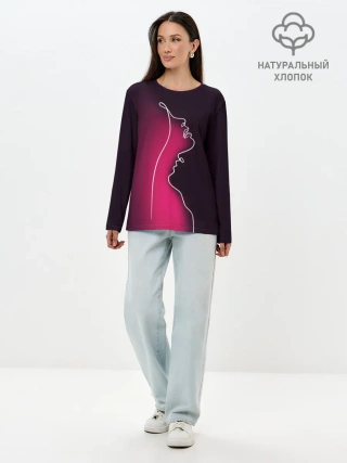 Лонгслив женский. Хлопок / Love