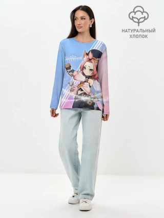 Лонгслив женский. Хлопок / Genshin Impact