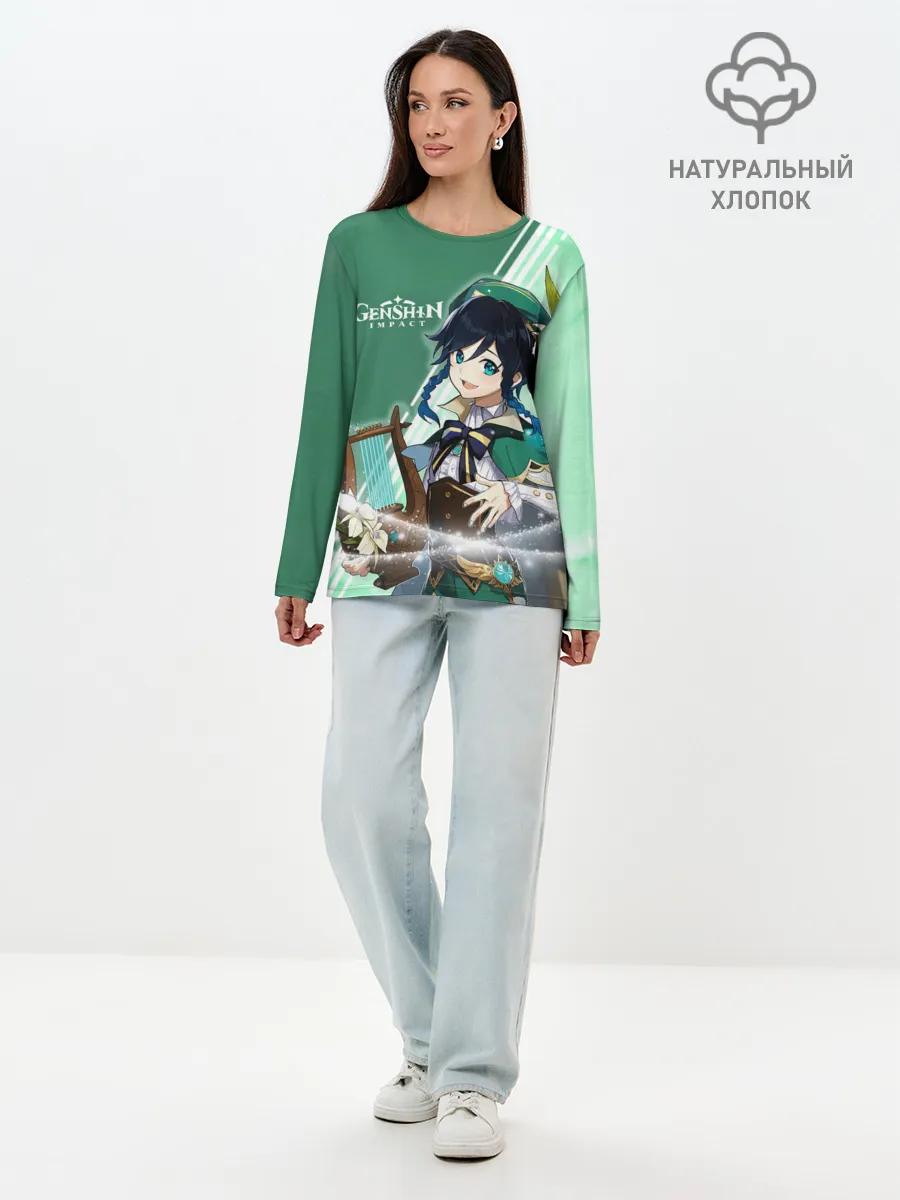 Лонгслив женский. Хлопок / Genshin Impact
