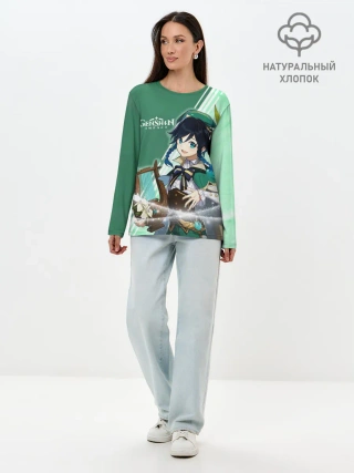 Лонгслив женский. Хлопок / Genshin Impact