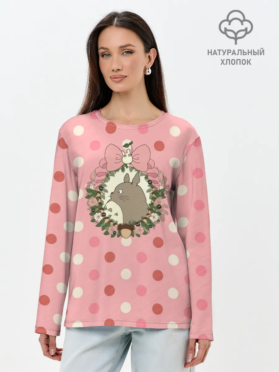Лонгслив женский. Хлопок / Тоторо