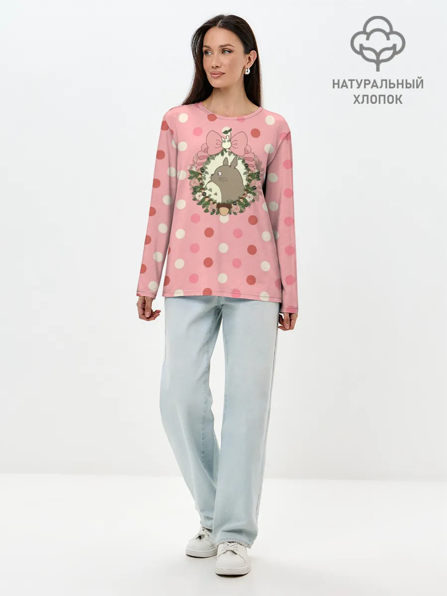 Лонгслив женский. Хлопок / Тоторо