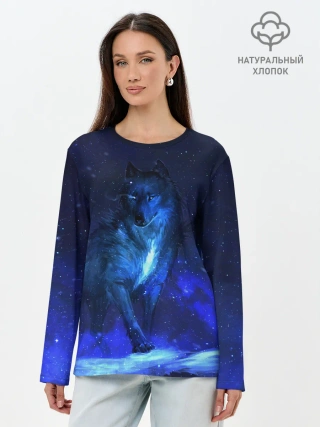 Лонгслив женский. Хлопок / Dark Wolf