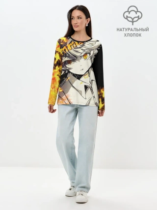 Лонгслив женский. Хлопок / Обещанный неверленд Emma