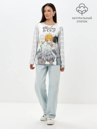 Лонгслив женский. Хлопок / Персонажи Обещанный Неверленд